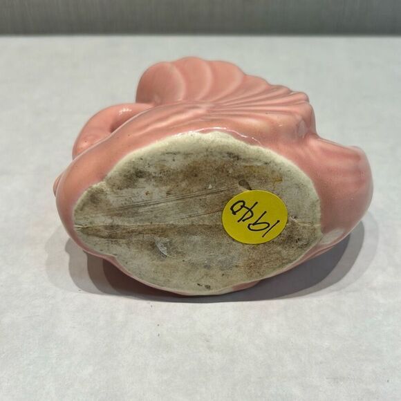 Vtg 1940s Pink Fredericksburg Clay Art Pottery Swan Planter Vase 3.5" - Picture 6 of 8